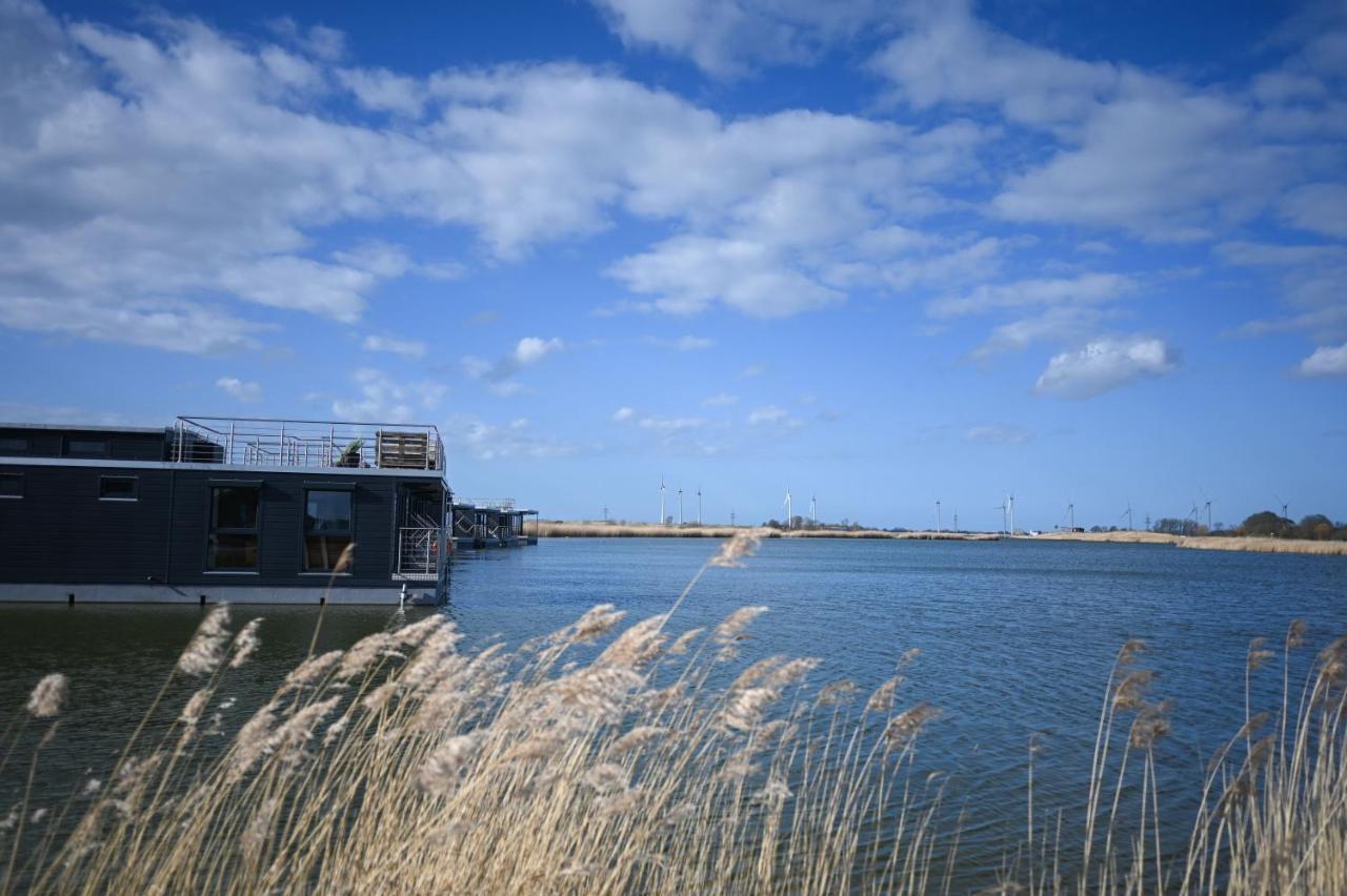 Hausboot Kajuete Am Nixensteg Am Wangermeer Mit Hund 西里格 外观 照片